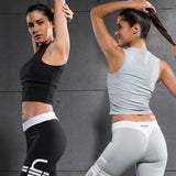 Stretch Running  Sleeveless Cropped Tanks
