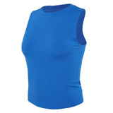 Stretch Running  Sleeveless Cropped Tanks