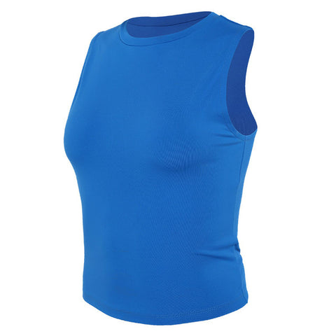 Stretch Running  Sleeveless Cropped Tanks