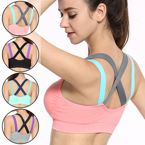 Cross Strap Back Sports Braops