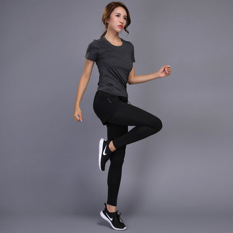 Running Fitness Shirts +Pants  Sports Suit
